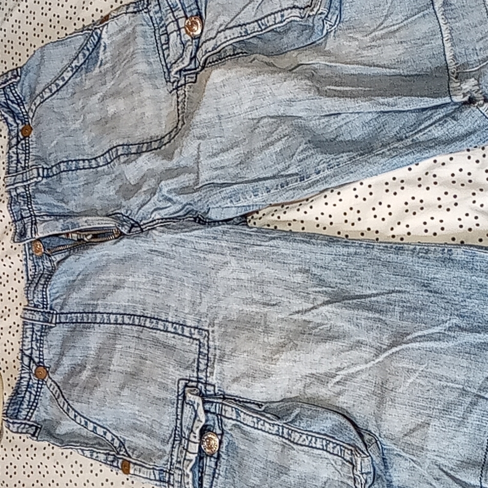 Light Blue True Religion Cargo Shorts